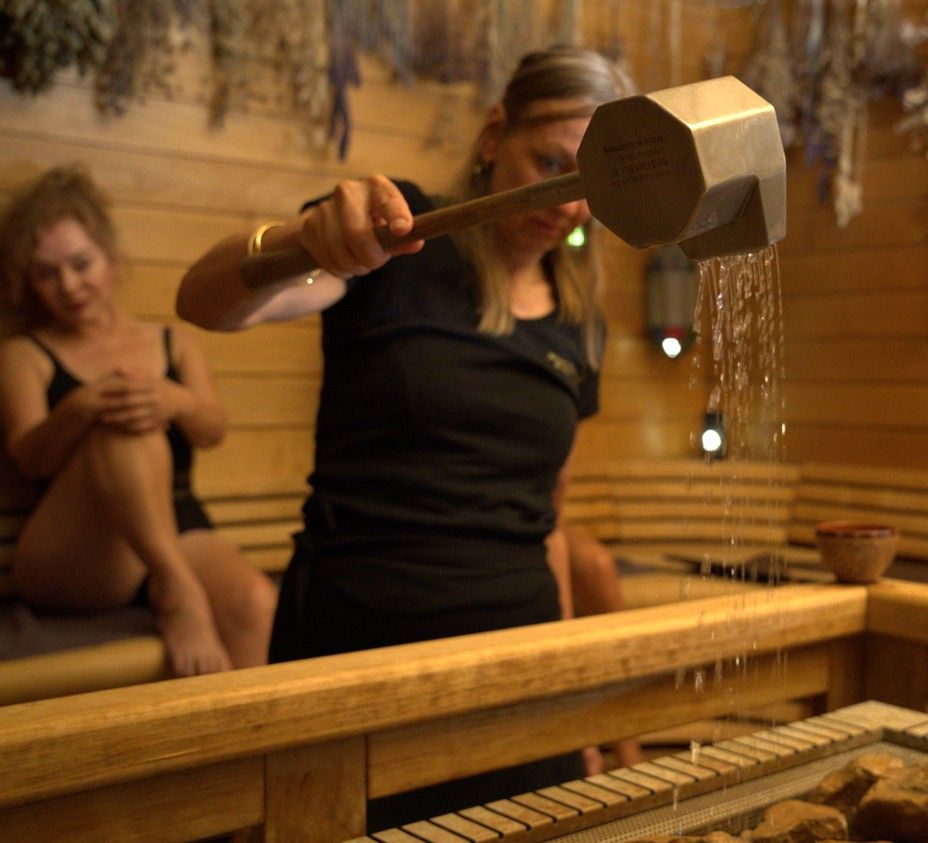 Saunagus og vandtempel